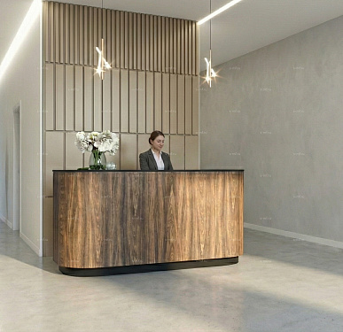 Стойка ресепшен (Скандинавский  Экостиль Минимализм)