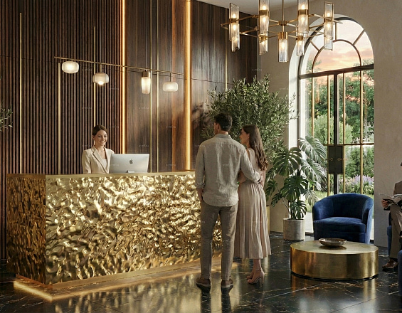 Стойка ресепшен (Хай-тек  Экостиль Минимализм)