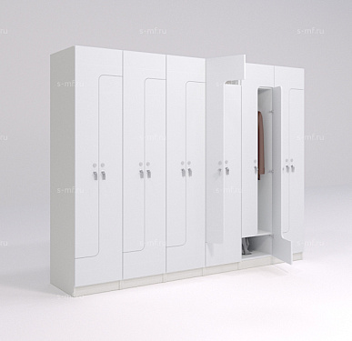 Шкафчик Финн серый (МДФ с HPL) 400x520x1900 фасад МДФ с HPL