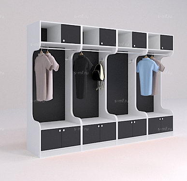 Шкафчик Бруно чёрный 800x520x1900 фасад ЛДСП