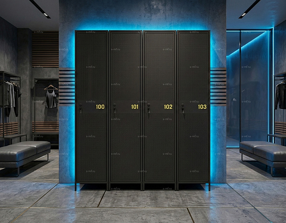 Шкафчик Айрон-1 400x520x1900 фасад Металл