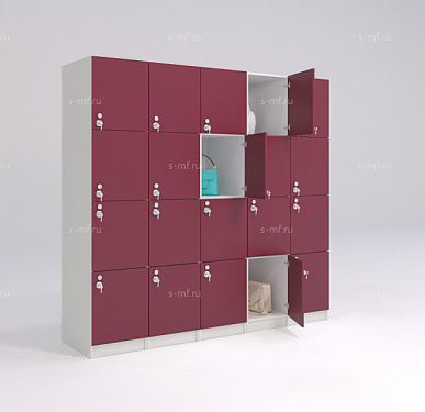 Шкафчик Хэппи красный (стандарт) 400x520x1900 фасад ЛДСП