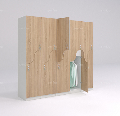 Шкафчик Жако дуб светлый (стандарт) 400x520x1900 фасад ЛДСП