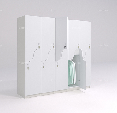 Шкафчик Жако серый (МДФ с HPL) 400x520x1900 фасад МДФ с HPL