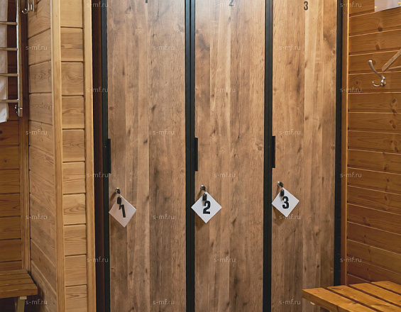 Шкафчик Лофт-1 сине-зелёный 400x520x1900 фасад ЛДСП