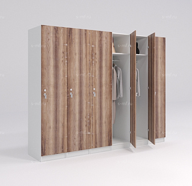 Шкафчик Джино дуб тёмный (МДФ с HPL) 400x520x1900 фасад МДФ с HPL