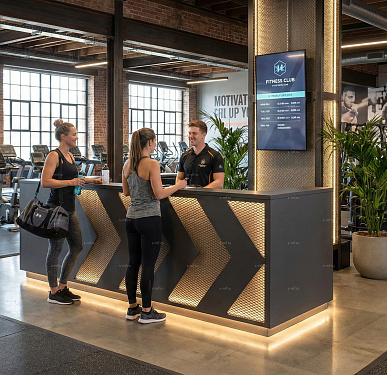 Стойка ресепшен (Хай-тек  Лофт )