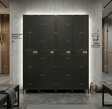 Шкафчик Айрон-1 400x520x1900 фасад Металл