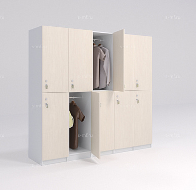 Шкафчик Детта дуб светлый (стандарт) 400x520x1900 фасад ЛДСП