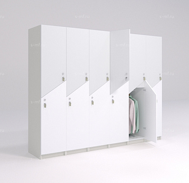 Шкафчик Ориноко бело-серый (стандарт) 400x520x1900 фасад ЛДСП