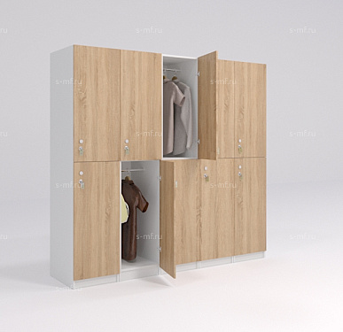 Шкафчик Детта дуб светлый (стандарт) 400x520x1900 фасад ЛДСП