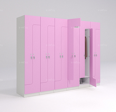 Шкафчик Финн розовый (стандарт) 400x520x1900 фасад ЛДСП