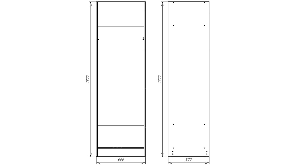 Шкафчик Артек коричневый 600x500x1900