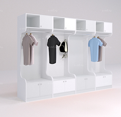 Шкафчик Бруно бело-серый 700x520x1900 фасад ЛДСП