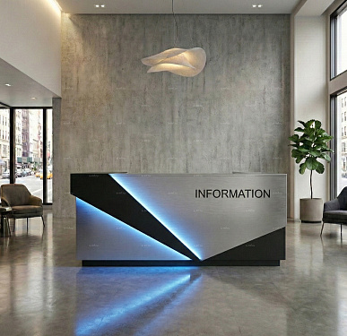 Стойка ресепшен (Хай-тек  Экостиль Скандинавский)