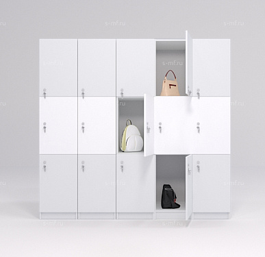 Шкафчик Спело бело-серый (МДФ с HPL) 400x520x1900 фасад МДФ с HPL