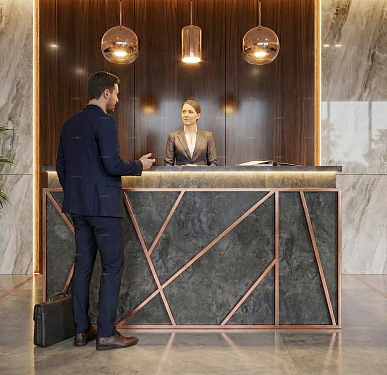 Стойка ресепшен (Скандинавский  Лофт Экостиль)