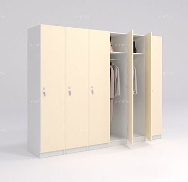 Шкафчик Джино бежевый (МДФ с HPL) 400x520x1900 фасад МДФ с HPL